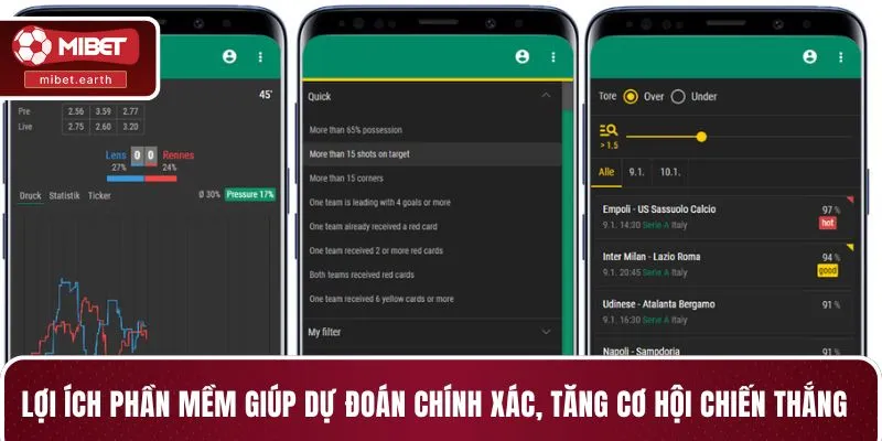 Lợi ích phần mềm giúp dự đoán chính xác, tăng cơ hội chiến thắng Lợi ích phần mềm giúp dự đoán chính xác, tăng cơ hội chiến thắng