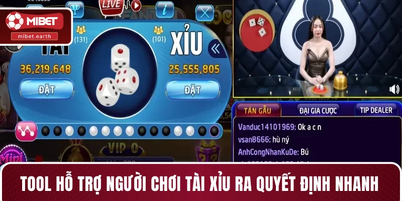 Tool hỗ trợ người chơi tài xỉu ra quyết định nhanh Tool hỗ trợ người chơi tài xỉu ra quyết định nhanh